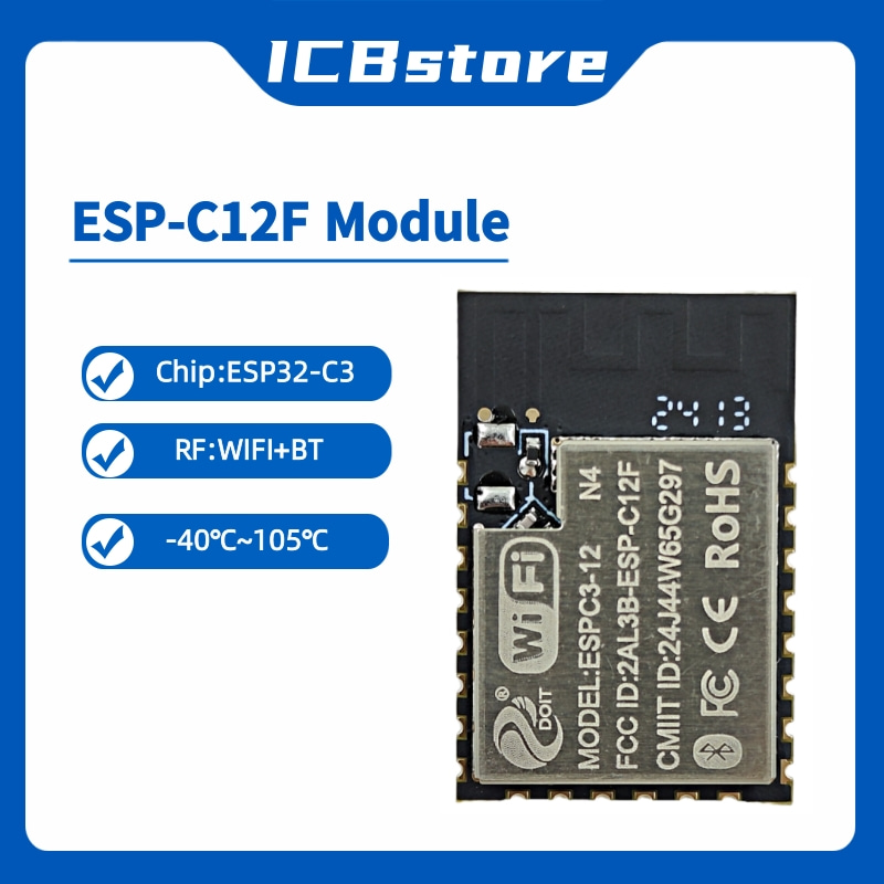 Esp32 C3 - Modulo Serie ESP32-C3 ESP-C12F, Modulo Wireless
