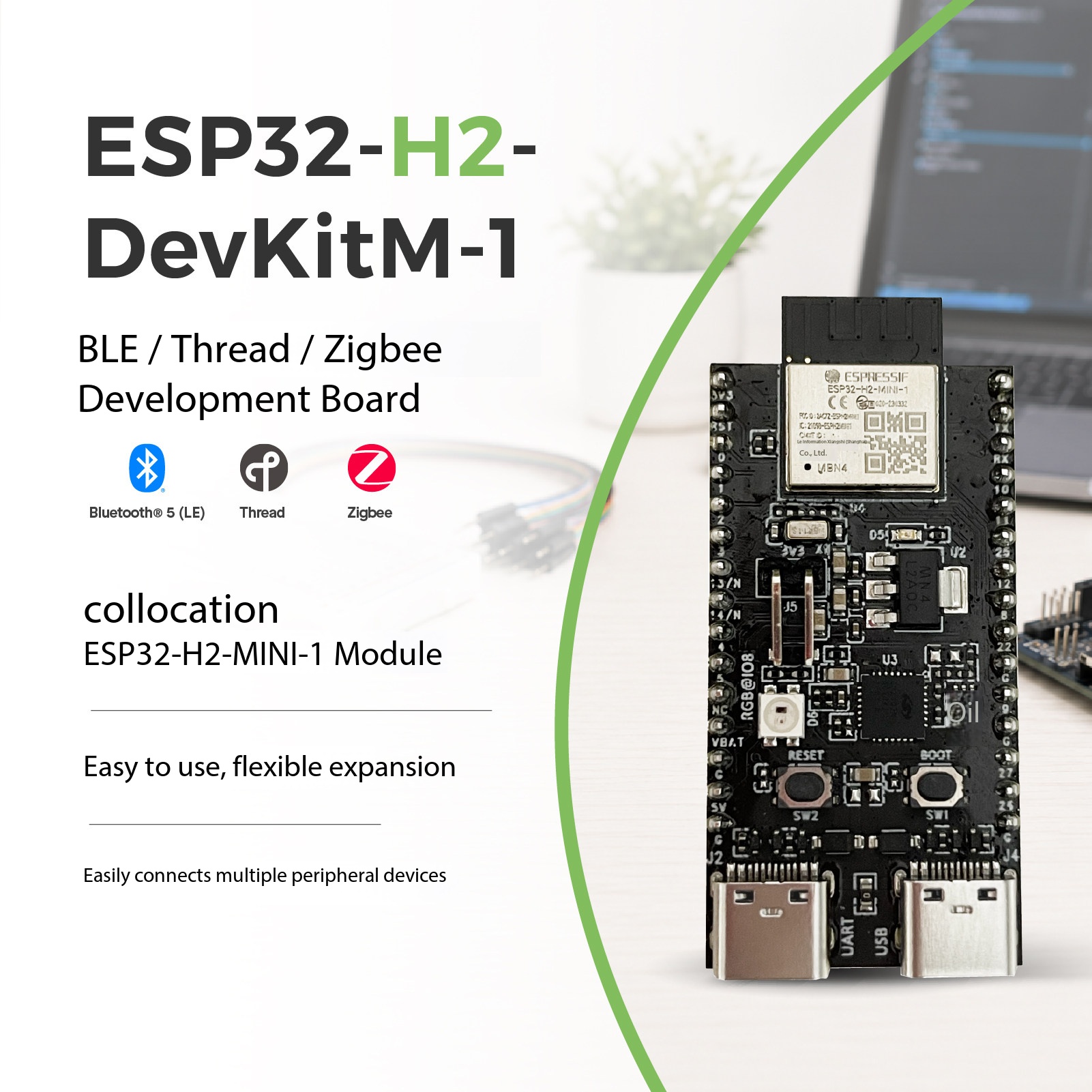 Esp32 H2 - Scheda Espressif ESP32-H2-DevKitM-1 802.15.4 RISC-V Thread