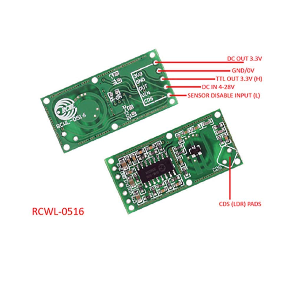 5PCS RCWL-0516 Sensore di rile - Esp8266 Nodemcu recensione e prezzo