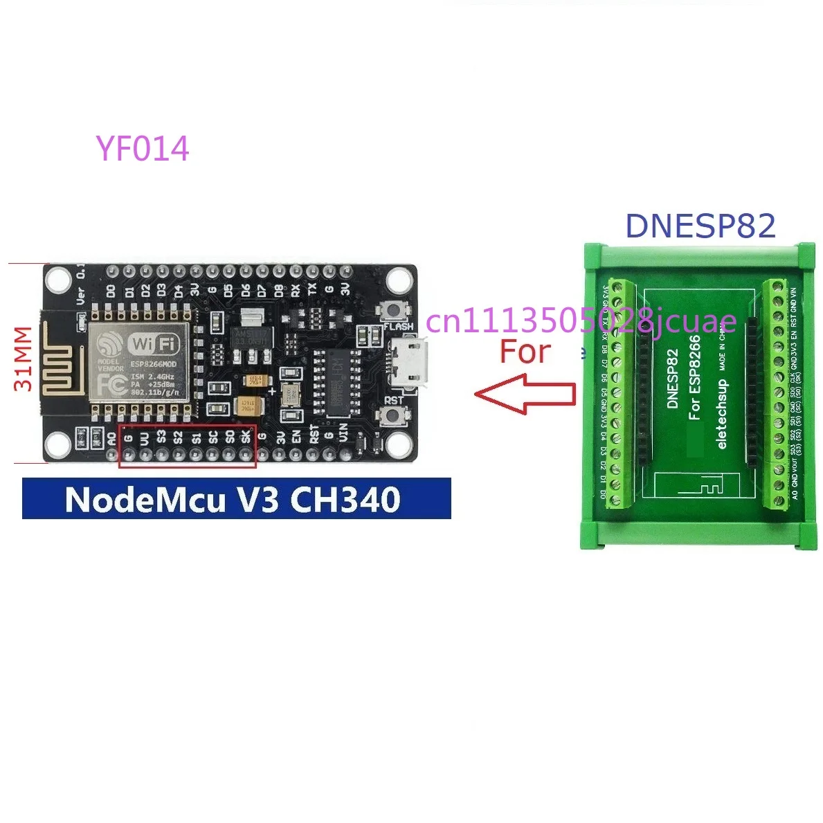 Modulo WiFi ESP8266 NodeMcu, C - Esp8266 Nodemcu recensione e prezzo
